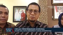 Rujab Walikota Makassar Disemprot Cairan Disinfektan
