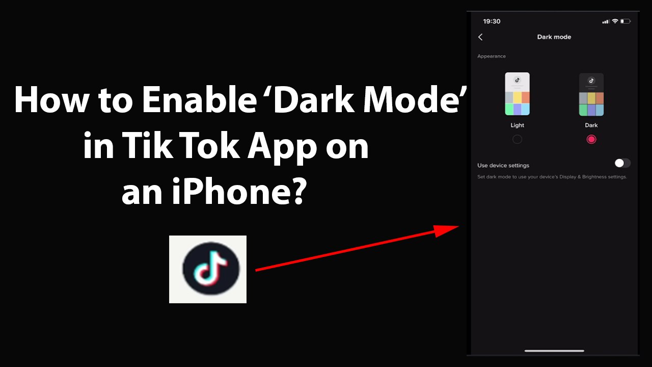 How to Enable Dark Mode in Tik Tok App on an iPhone?