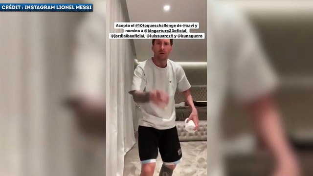Lionel Messi s’essaye aussi au Stay At Home Challenge