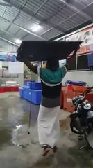 Angry Young Man Breaks TV