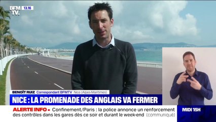 Nice: la promenade des Anglais fermée, un couvre-feu envisagé