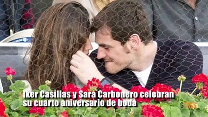 Iker Casillas y Sara Carbonero celebran su cuarto aniversario de boda