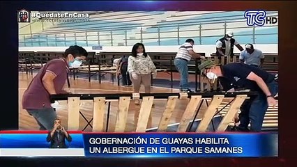 Gobernador del Guayas instala albergue en el coliseo del parque Samanes