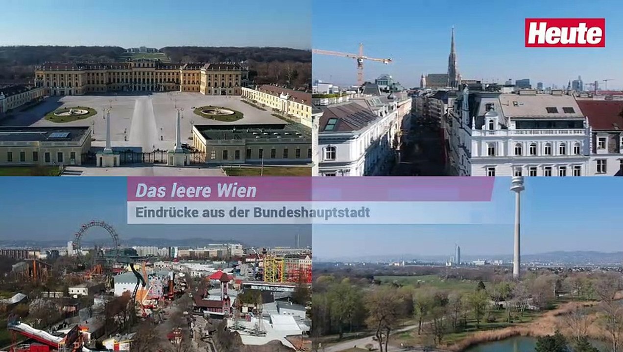 Erstes Video aus der Luft: So leer ist jetzt Wien