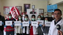 Şarkışla'da hastane çalışanlarından 'evde kal' çağrısına destek - SİVAS