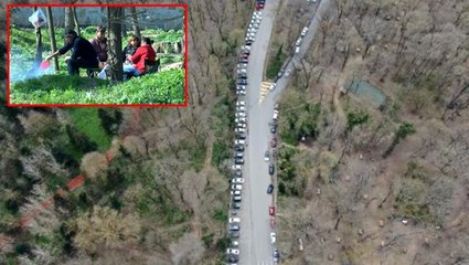 İstanbullular 'evde kal' çağrısına uymadı! Belgrad Ormanı'na akın ettiler