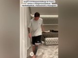 Coronavirus - Messi jongle avec du papier toilettes pour le #Stayathomechallenge