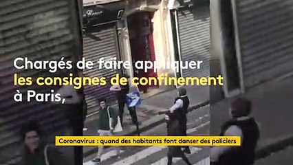 Coronavirus : des habitants confinés font danser des policiers à Paris