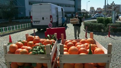 Sağlık çalışanlarına portakal desteği - ANTALYA