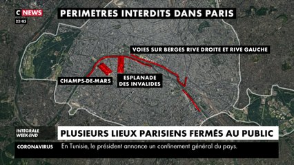 Download Video: Quais, Champs-de-Mars, Invalides : la préfecture de police ferme des lieux publics