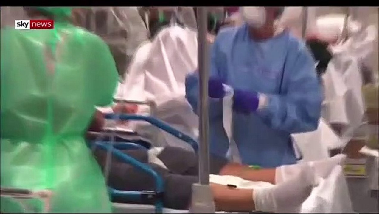 CORONAVIRUS SHOCKING CENTRE OF COVID-19 Hospital Bergamo Italy
