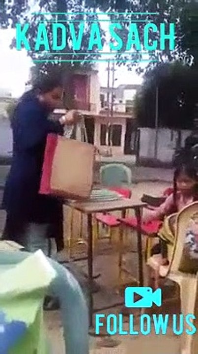 How Indian Teacher Is Reacting With A Innocent Poor Girl For Mid Day Meal