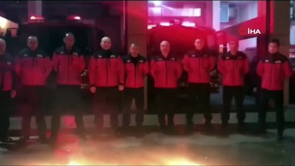 Giresun İtfaiyesinden sağlık çalışanlarına destek