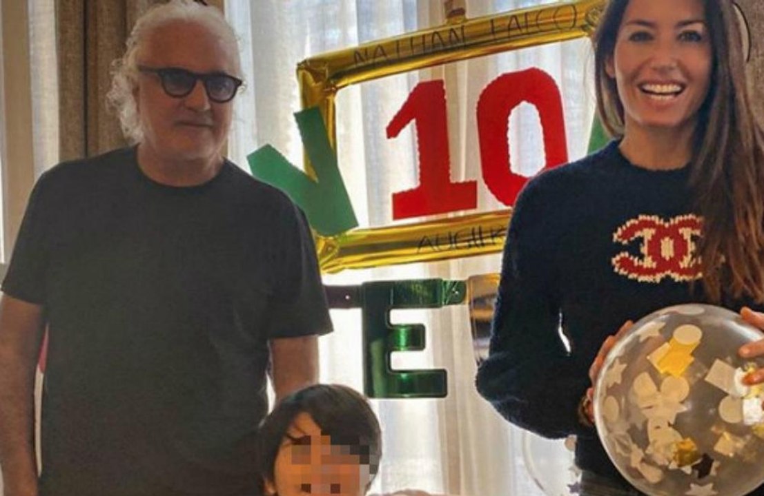 Falco Briatore rinuncia alla festa, solo una torta per i 10 anni: foto