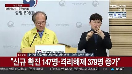 [현장연결] 어제 신규 확진 147명…중앙방역대책본부 브리핑