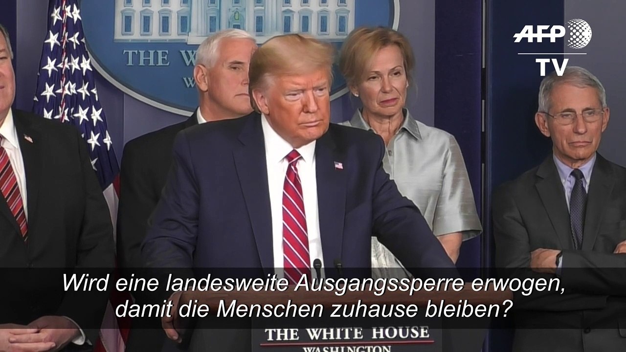 Trump: US-weite Corona-Ausgangssperre nicht nötig