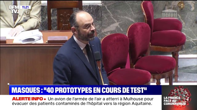 Coronavirus: face à la pénurie, Édouard Philippe annonce le test de 40 prototypes de masques de protection alternatifs