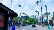 Los Angeles shopping street deserted amid outbreak