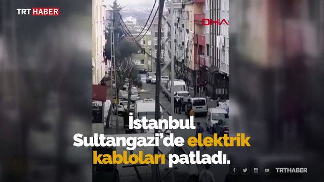 Sultangazi'de elektrik kabloları havai fişek gibi patladı