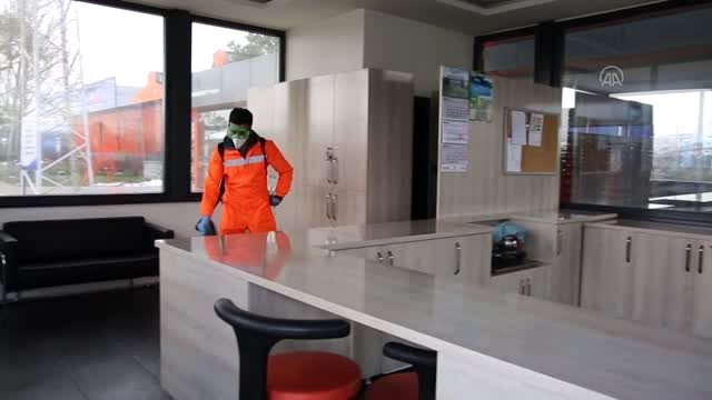 Sivas Organize Sanayi Bölgesinde koronavirüse karşı ilaçlama yapıldı