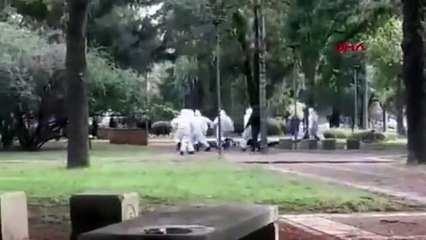 Arjantin'de yasağa rağmen sokağa çıkanları polis kovaladı