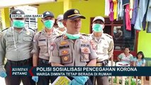 Polisi Patroli Sosialisasi Penyebaran Virus Corona