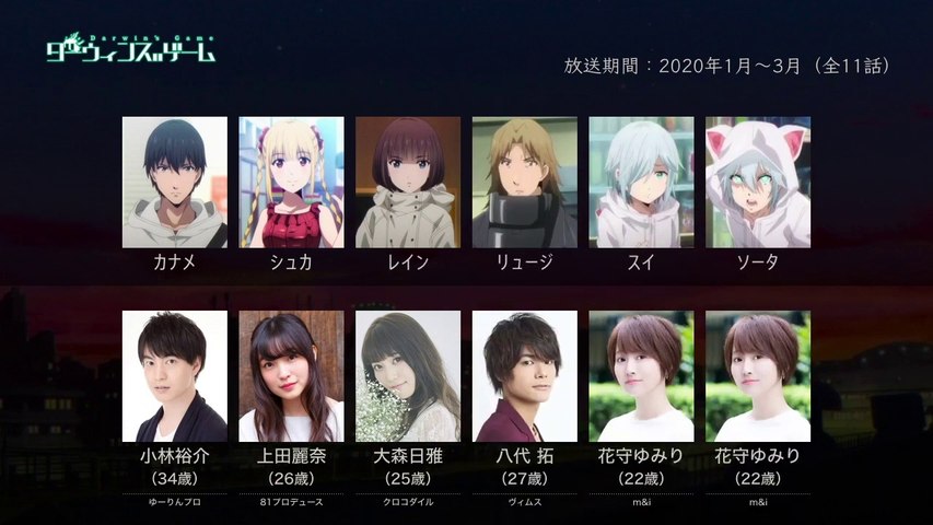 ダーウィンズゲームの声優さんたちは こんな顔 動画 Dailymotion