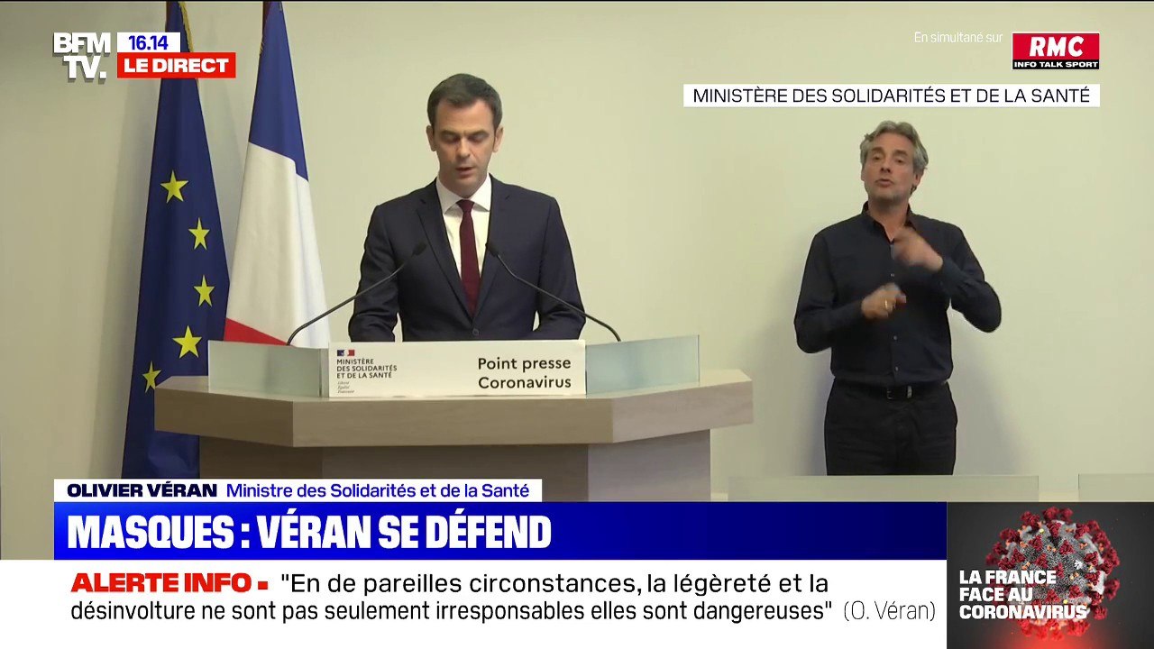 Masques: Olivier Véran annonce la commande de "250 millions de masques", qui seront livrés "dans les prochaines semaines"