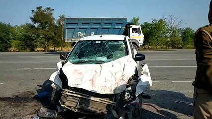 झांसी: कानपुर हाईवे पर खतरनाक एक्सीडेंट, 6 लोग घायल