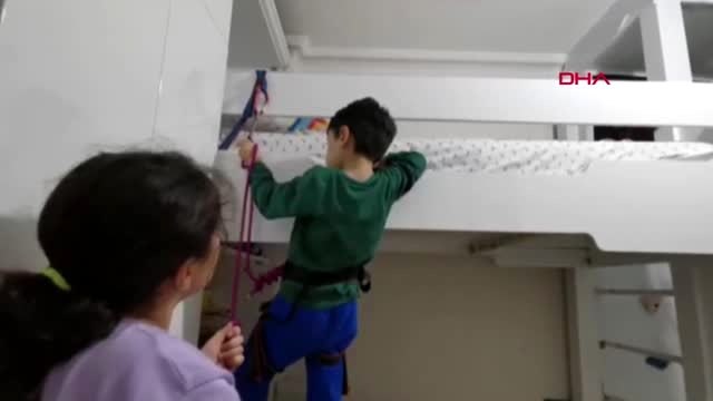 Koronavirüs tatilinde, evde tırmanış eğitimi