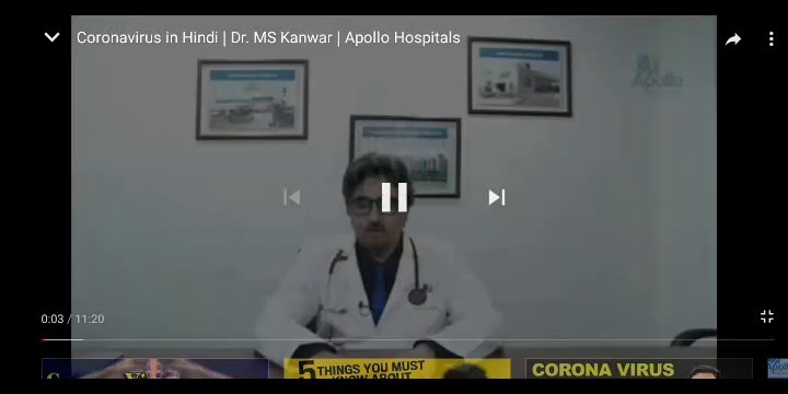 Coronavirus in hindi |Dr. MS KANWAR| Apollo Hospital/Symptoms/precautions/what is coronavirus explained fully in detailed way by interview