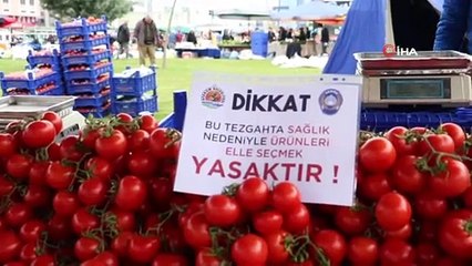 Atakum’da pazarda salgın önlemi