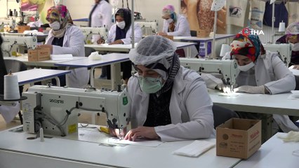 - Gasmek kurslarında maske üretimine başlandı- Günlük üretilen 10 bin maske halka ücretsiz dağıtılacak