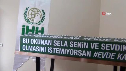 İHH tabutla çağrı yaptı: "Lütfen evde kalın"