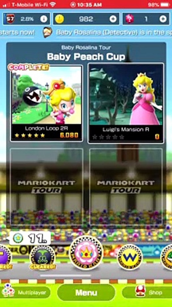 In This Video I Will Play Mario Kart Tour Baby Rosalina Tour Baby Peach Cup Ep 5 Video Dailymotion