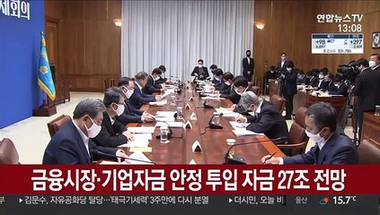 금융시장·기업자금 안정 투입 자금 27조 전망