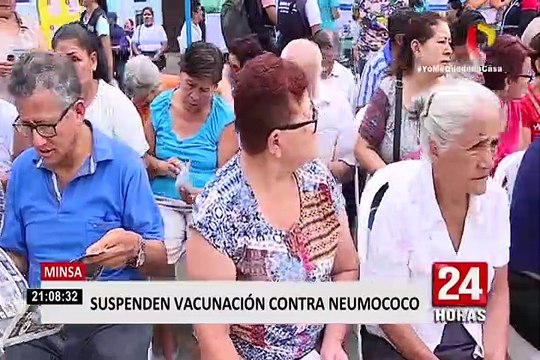Minsa: suspenden campaña de vacunación contra neumococo para adultos mayores