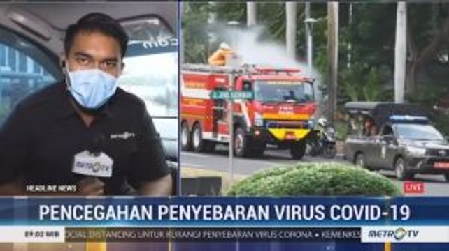 Sejumlah Ruas Jalan di Jakarta Selatan Disemprot Disinfektan