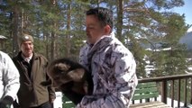 Bakan Pakdemirli ayı yavrusunu biberonla besledi - BOLU