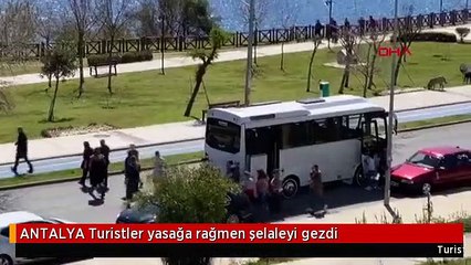 ANTALYA Turistler yasağa rağmen şelaleyi gezdi