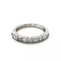 Milgrain Round and Princess Cut Diamond Ring in 14k White Gold (0.51ct. tw.)