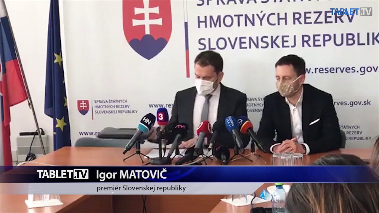ZÁZNAM: Vyjadrenie premiéra I. Matoviča po stretnutí s vedením Štátnych hmotných rezerv
