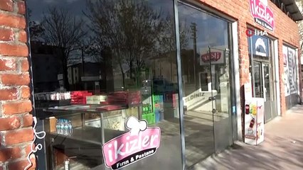 Fırında yere düşen parayı alan kargocu güvenlik kamerasına yakalandı