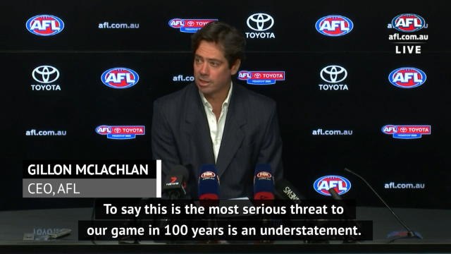 Correct decision to suspend Aussie Rules says AFL CEO