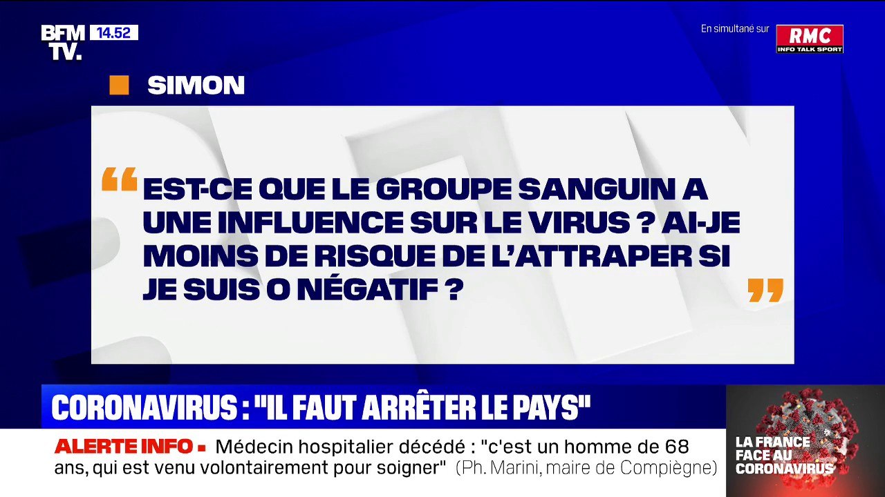 Le groupe sanguin a-t-il une influence sur le coronavirus ? BFMTV répond à vos questions