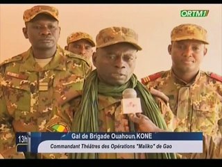 ORTM/le commandant de theatres des operation maliko de Gao s'incline devant la mémoire des éléments tombés et rend visite aux malades