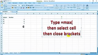 MS Excel Tutorials - How To MAX Formula in MS Excel | How To MAX Function in MS Excel