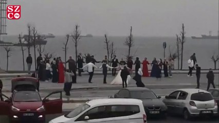 Zeytinburnu sahilinde şaşırtan görüntü