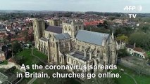 As coronavirus spreads in Britain, a cathedral now broadcasts its Sunday service online