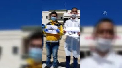 Suriyeli sağlık çalışanları halkı evlerinde kalmaya çağırdı